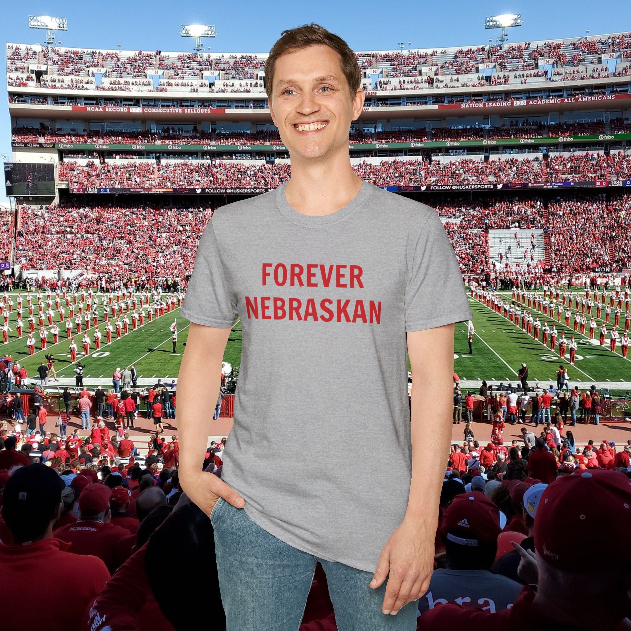 Forever Nebraskan T-Shirt — Retro Red State Pride Tee