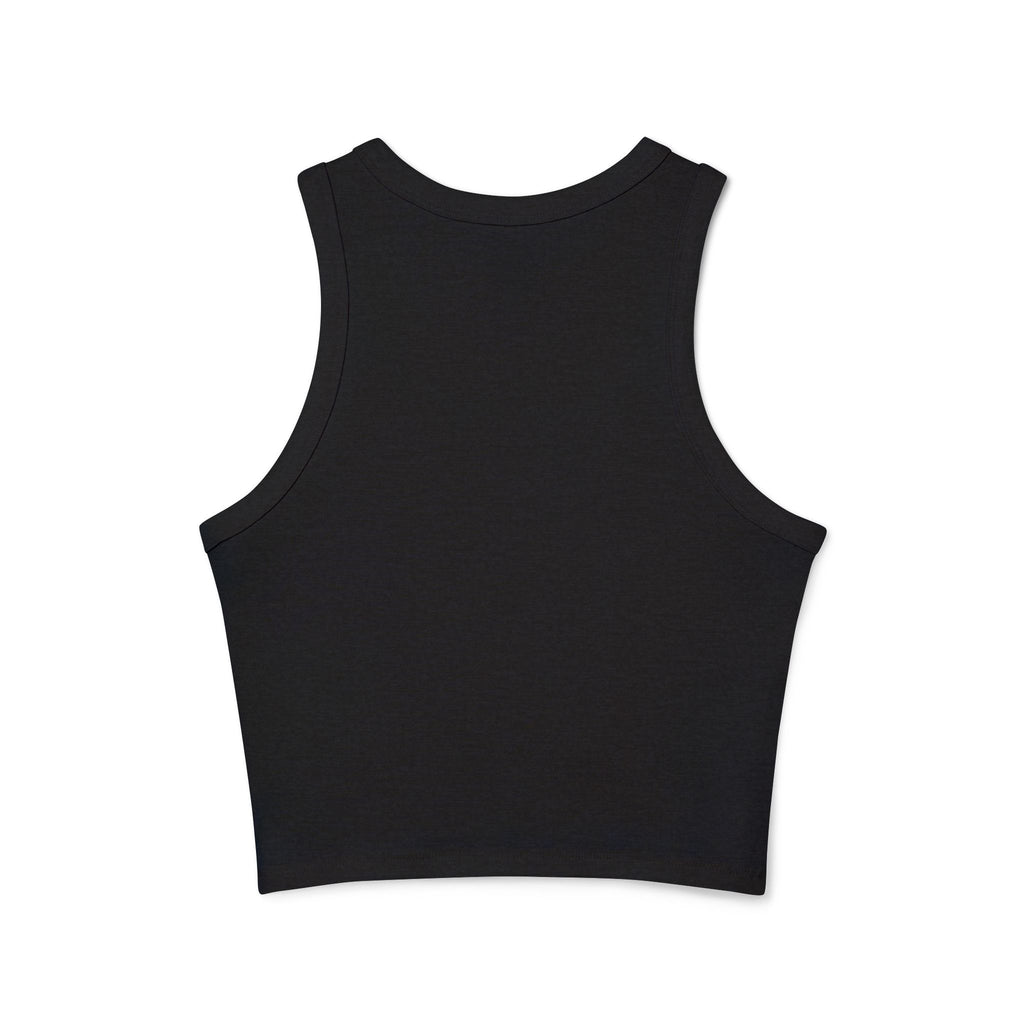 USA Racerback Tank Top — Women's Patriotic Micro Rib Crop
