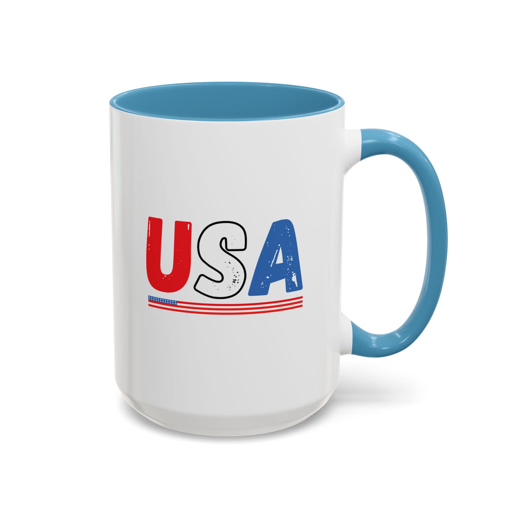 USA Red, White, and Blue Printed Coffee Mug (11, 15oz)