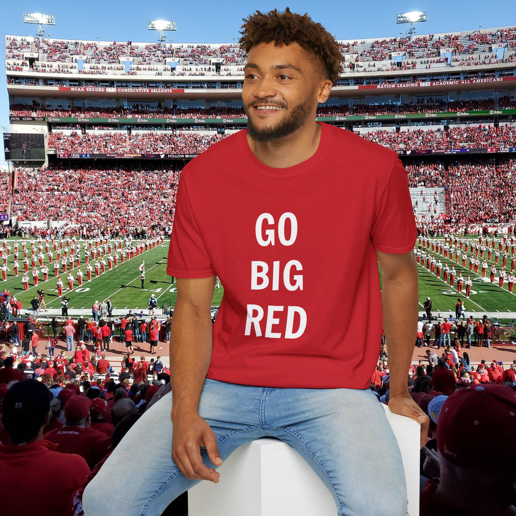 Go Big Red T-Shirt — Bold Typography Fan Tee