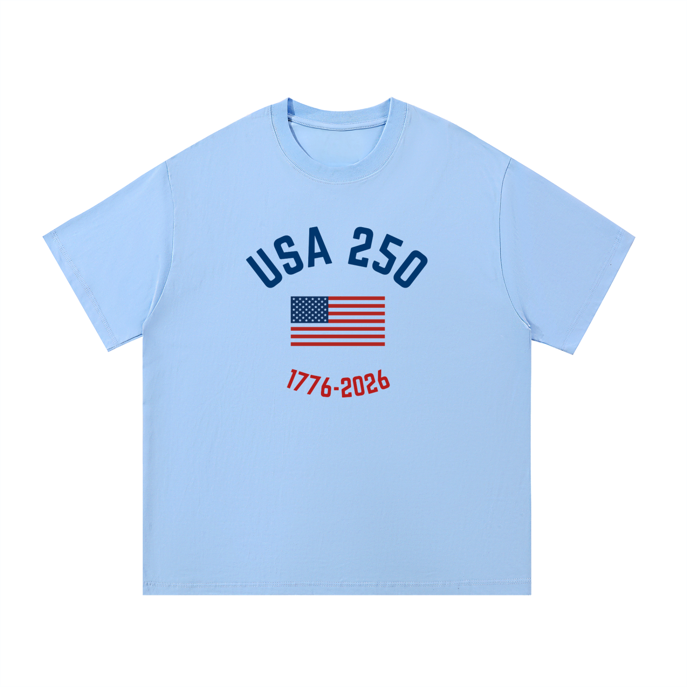Patriotic Cotton T-Shirt | USA 250th Anniversary Graphic Tee