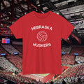 Nebraska Huskers Volleyball Tee — Vintage Red Logo T-Shirt