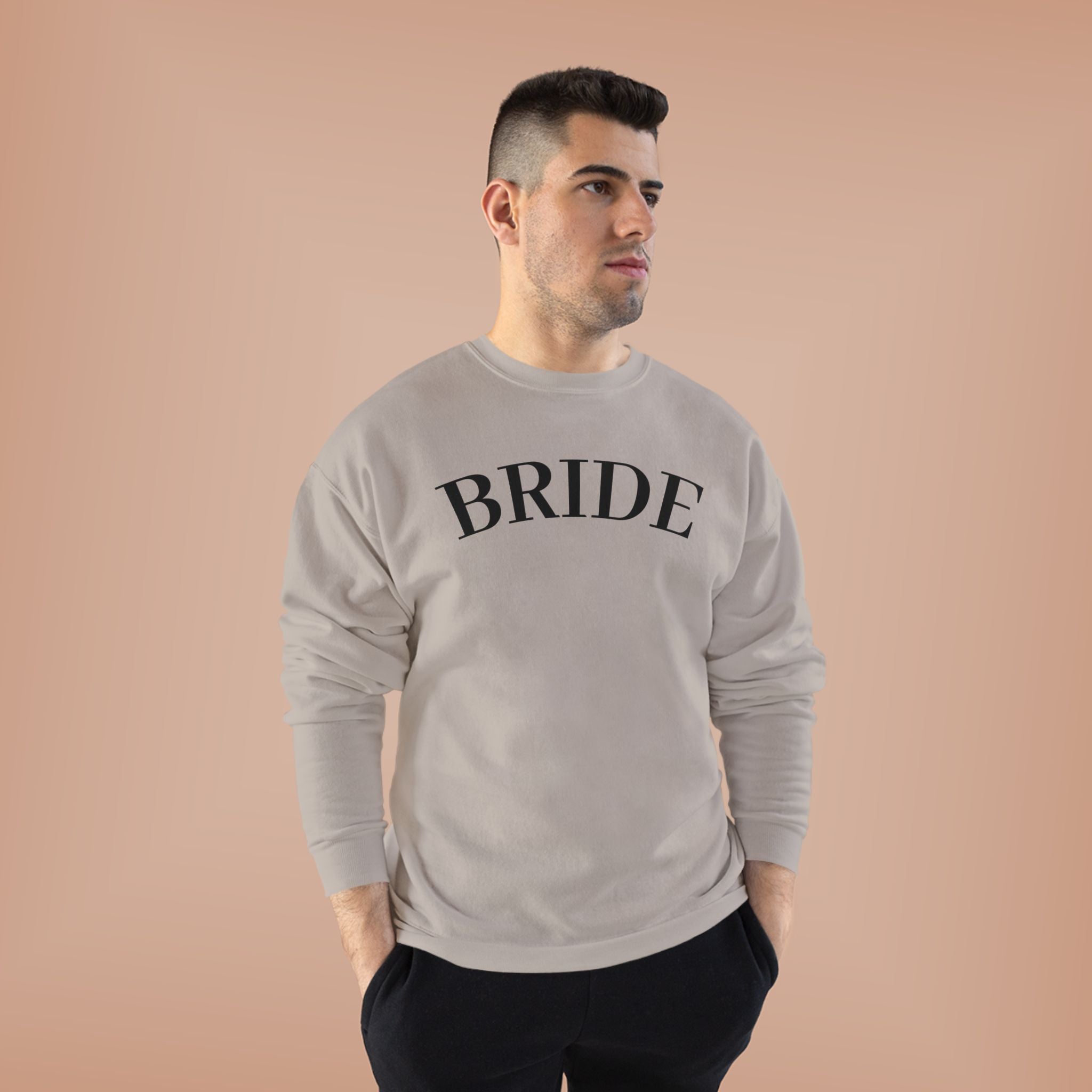 Bride Crewneck Sweatshirt — Minimal Bridal Pullover for Bachelorette & Wedding Prep