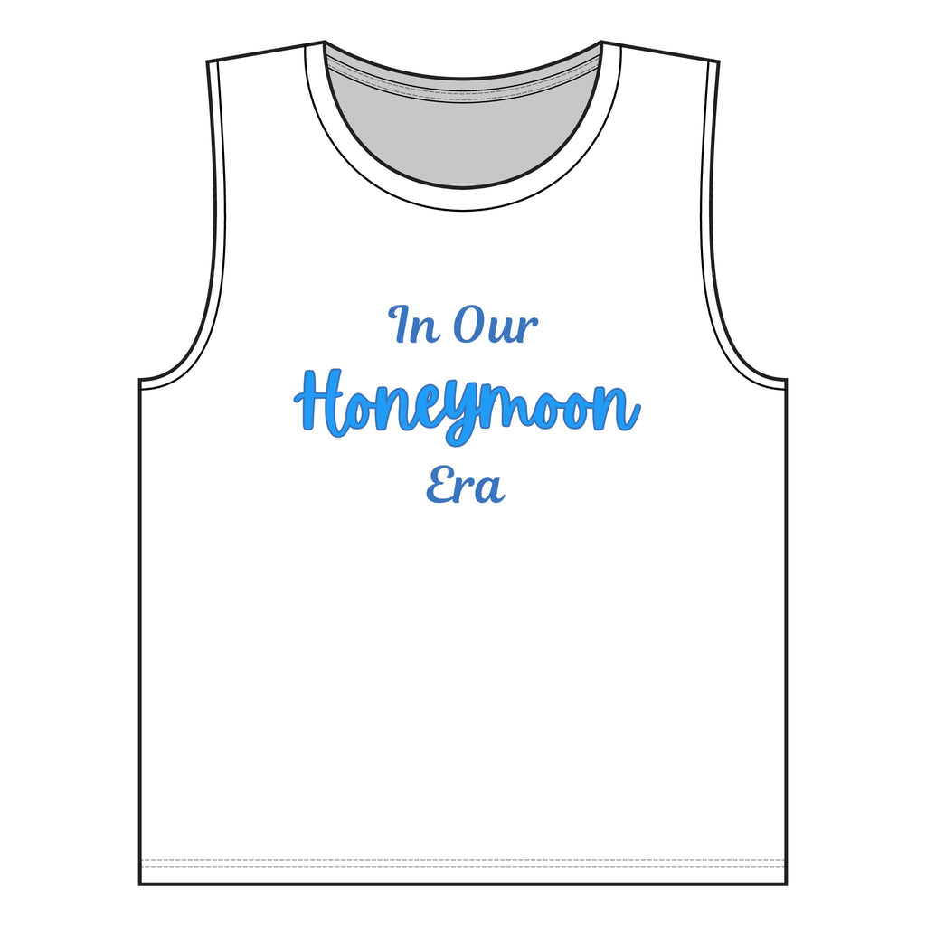 Honeymoon Era Muscle Tank for Wife — 'In Our Honeymoon Era' Front & 'Wife' Back