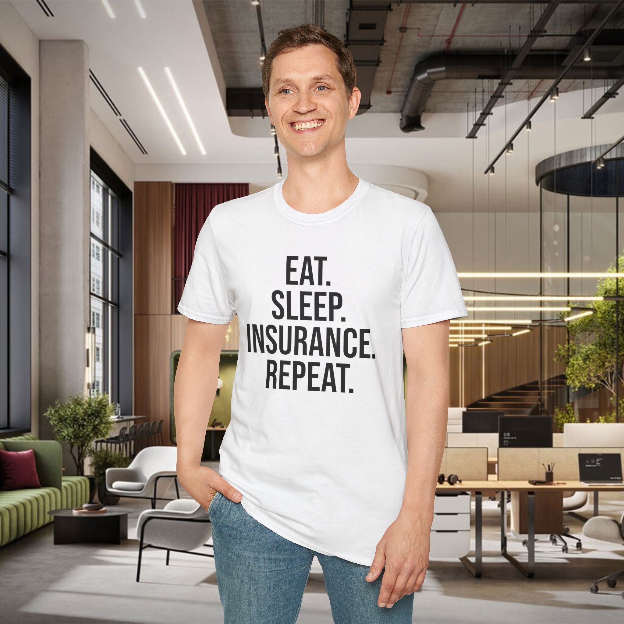 Eat. Sleep. Insurance. T-Shirt — Funny Insurance Agent Shirt for Professionals & Gift