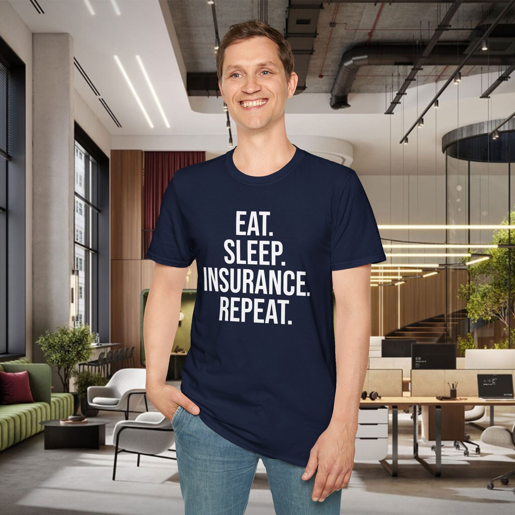 Eat. Sleep. Insurance. T-Shirt — Funny Insurance Agent Shirt for Professionals & Gift