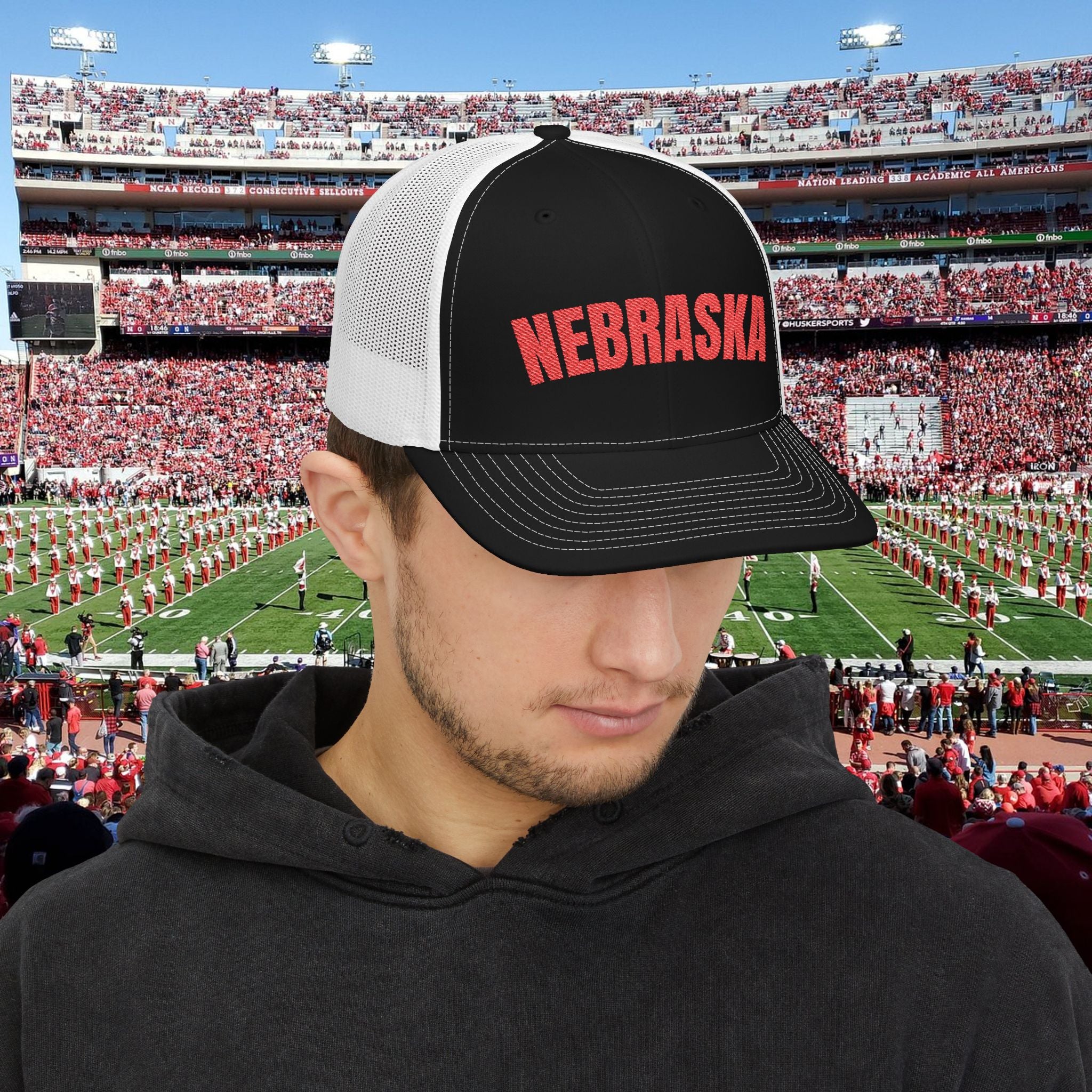 Nebraska Trucker Hat – Vintage Embroidered Snapback Cap