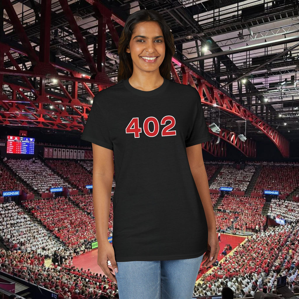 402 Number Tee — Simple Red Athletic Graphic T-Shirt