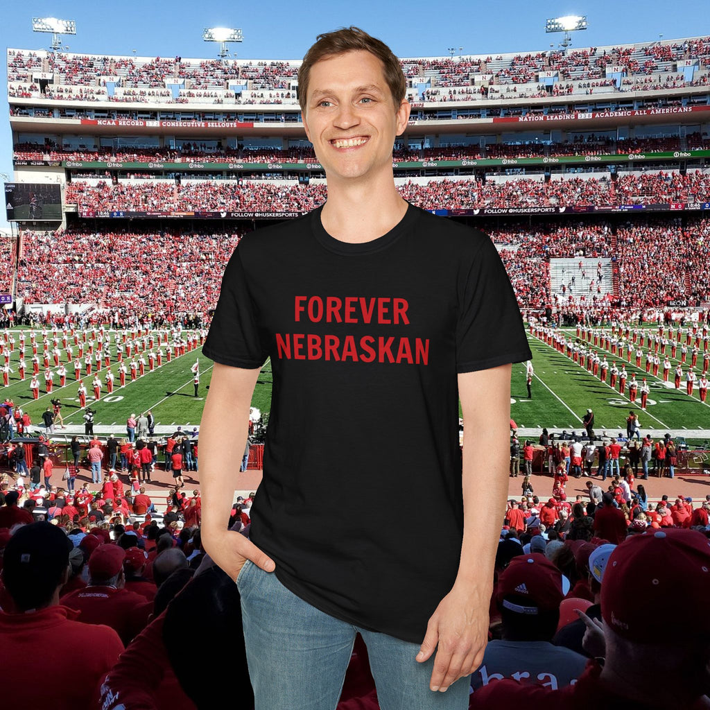 Forever Nebraskan T-Shirt — Retro Red State Pride Tee