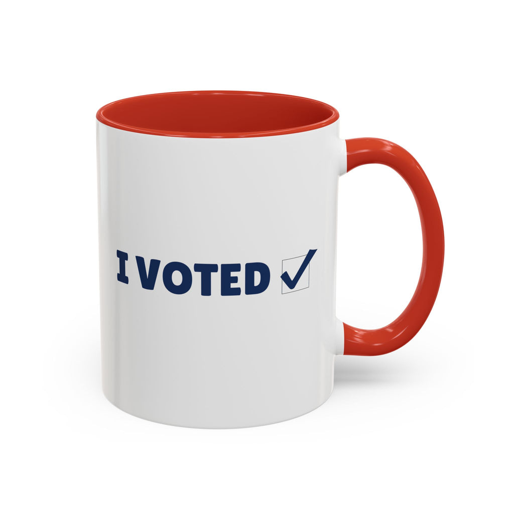 I Voted Navy Blue Design Coffee Mug (11, 15oz)