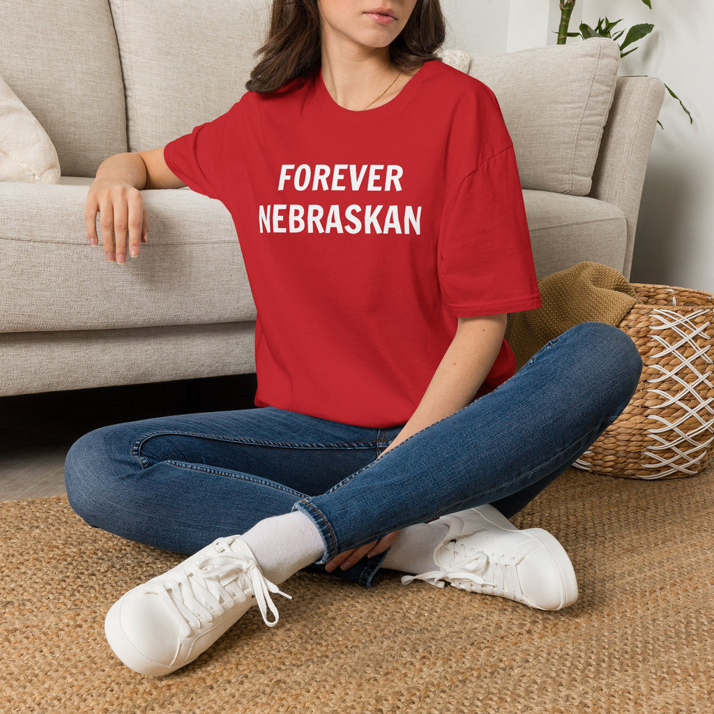 Forever Nebraskan T-Shirt — Retro Red State Pride Tee