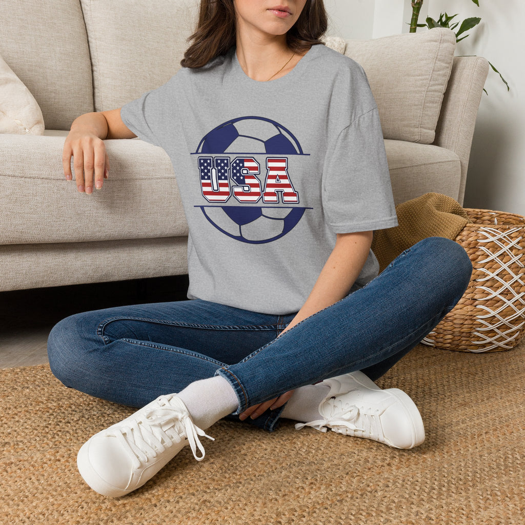 USA Soccer T-Shirt — American Flag Soccer Design