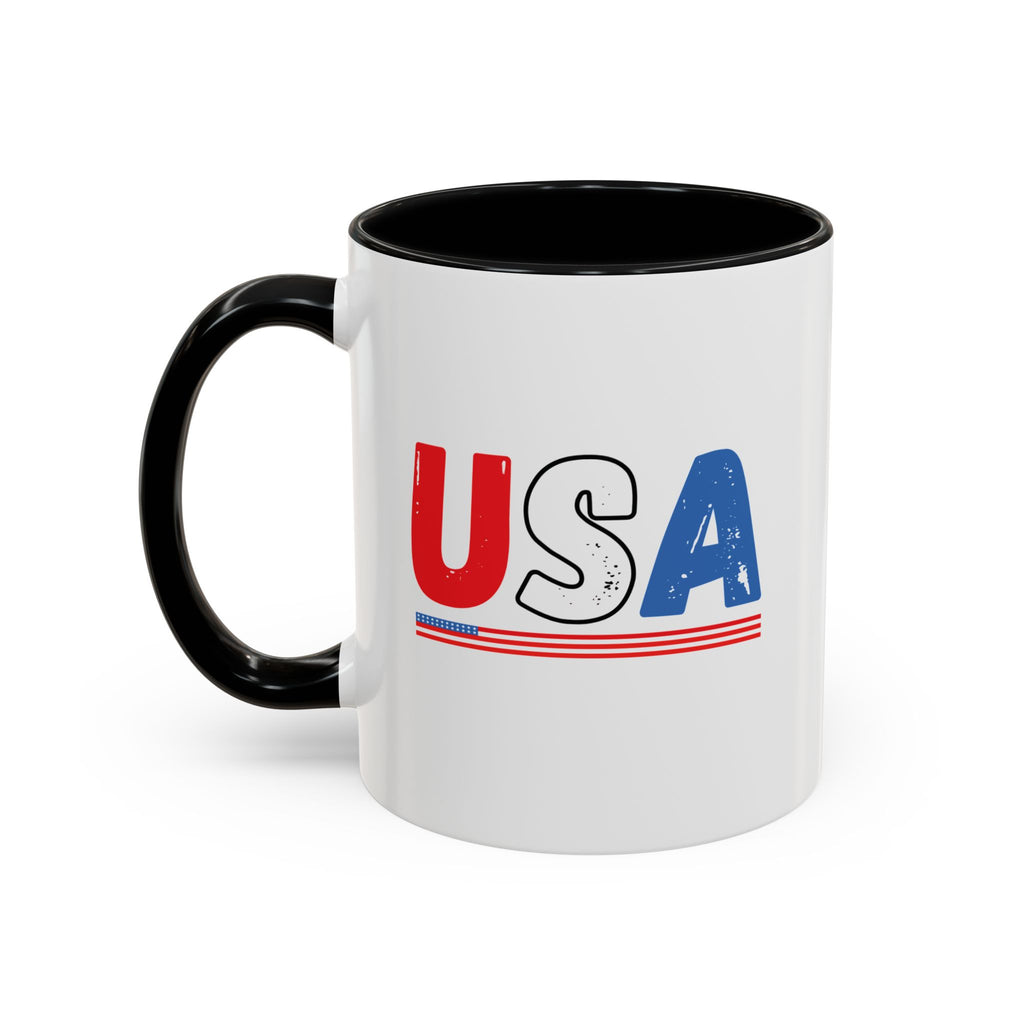USA Red, White, and Blue Printed Coffee Mug (11, 15oz)