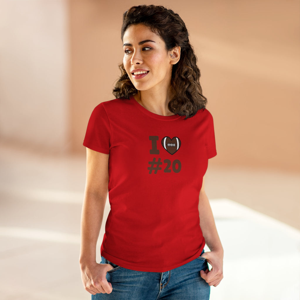 PERSONALIZABLE - I  Heart #-- Women's Tee - Personalized Team Jersey Shirt