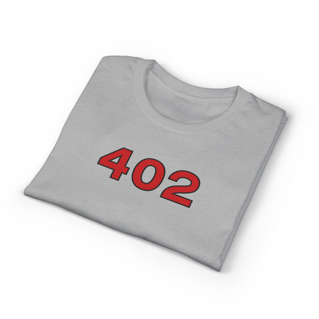 402 Number Tee — Simple Red Athletic Graphic T-Shirt