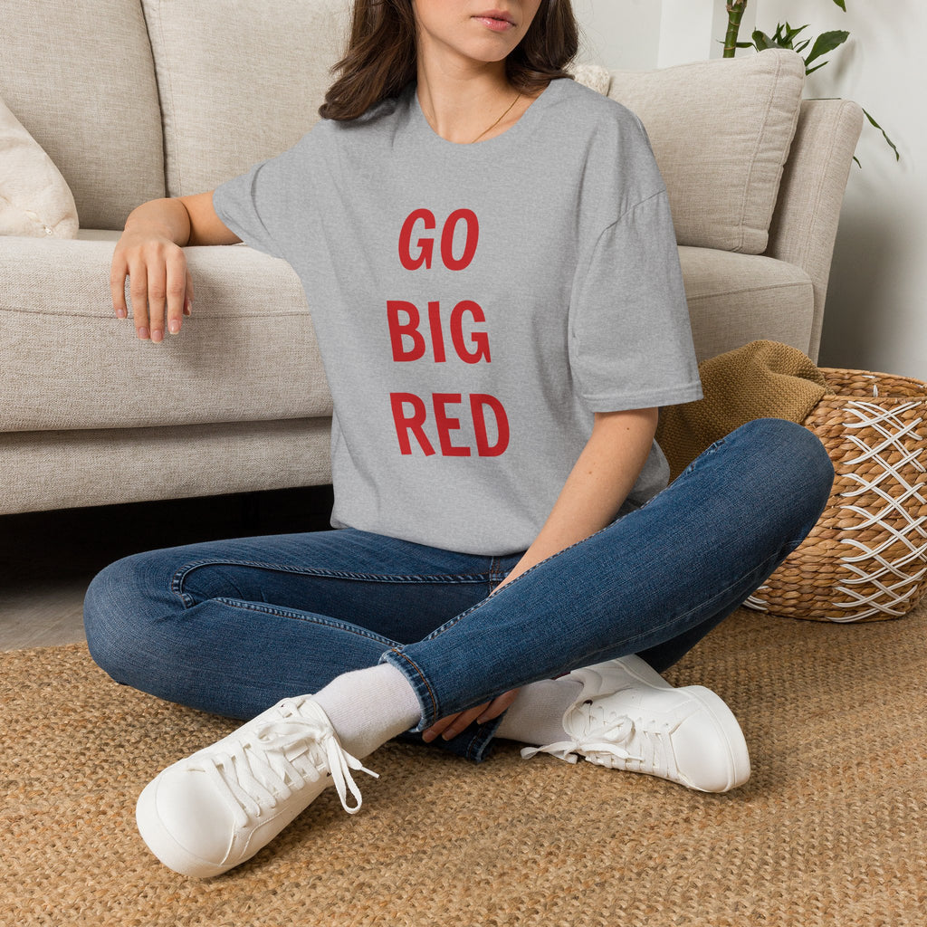 Go Big Red T-Shirt — Bold Typography Fan Tee