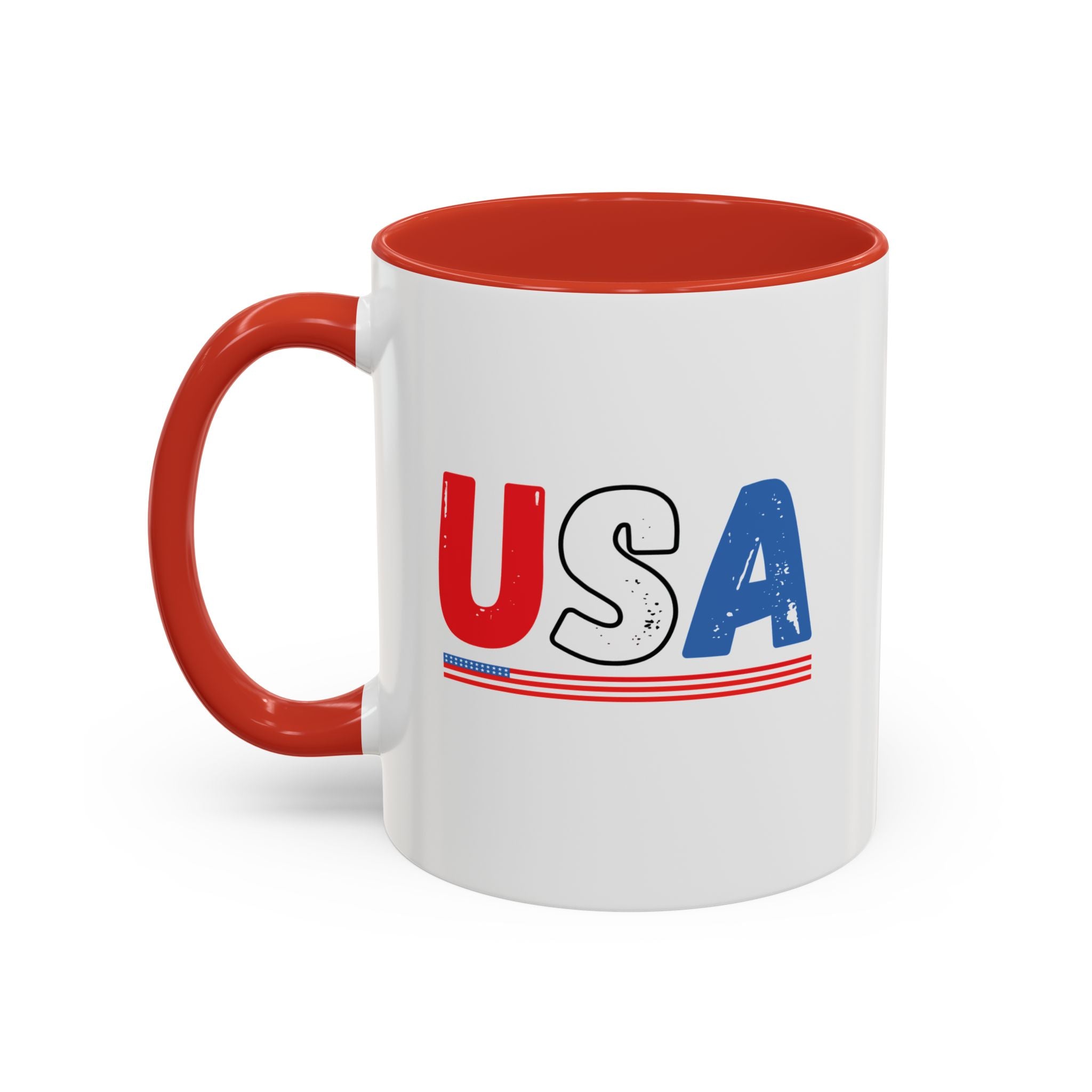 USA Red, White, and Blue Printed Coffee Mug (11, 15oz)