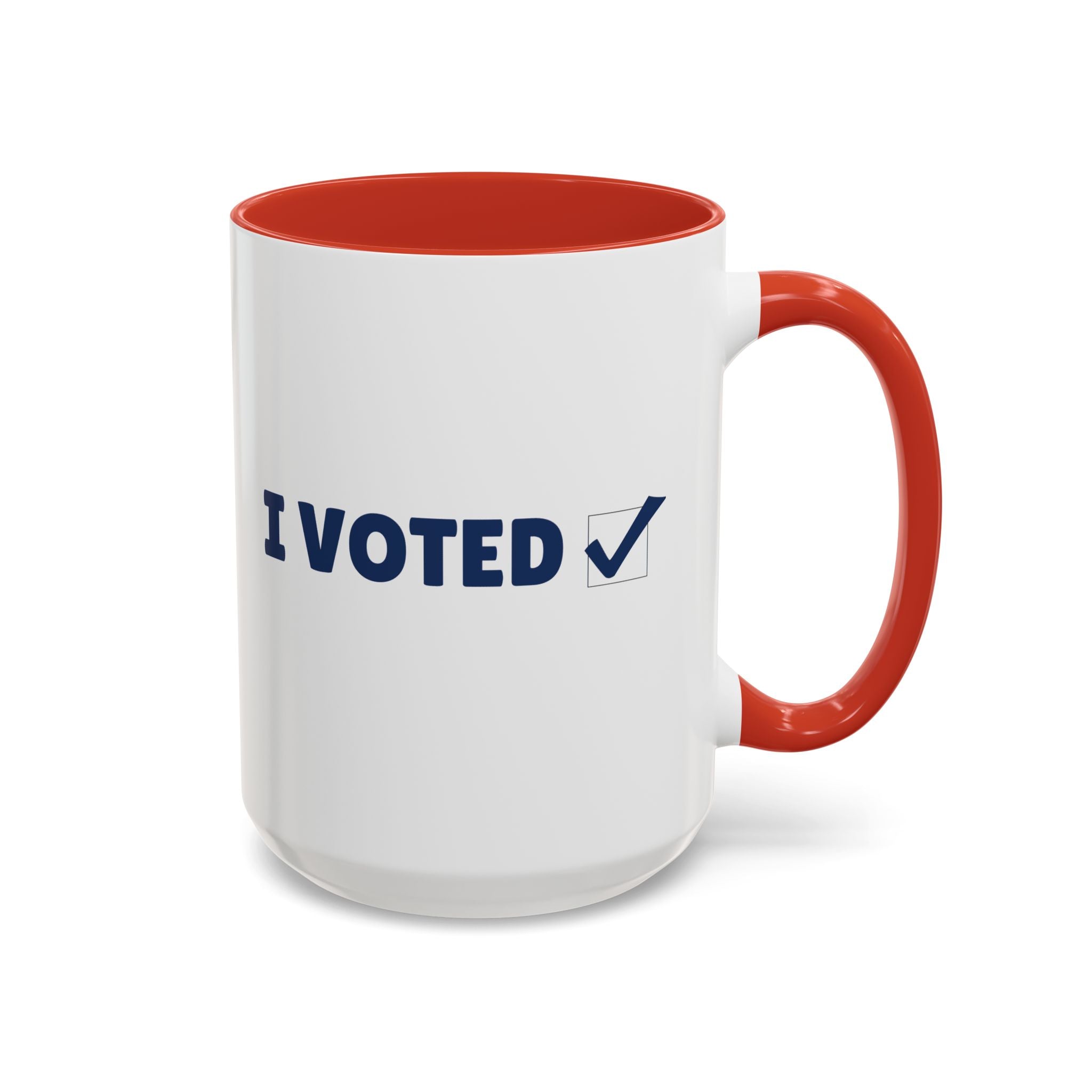 I Voted Navy Blue Design Coffee Mug (11, 15oz)