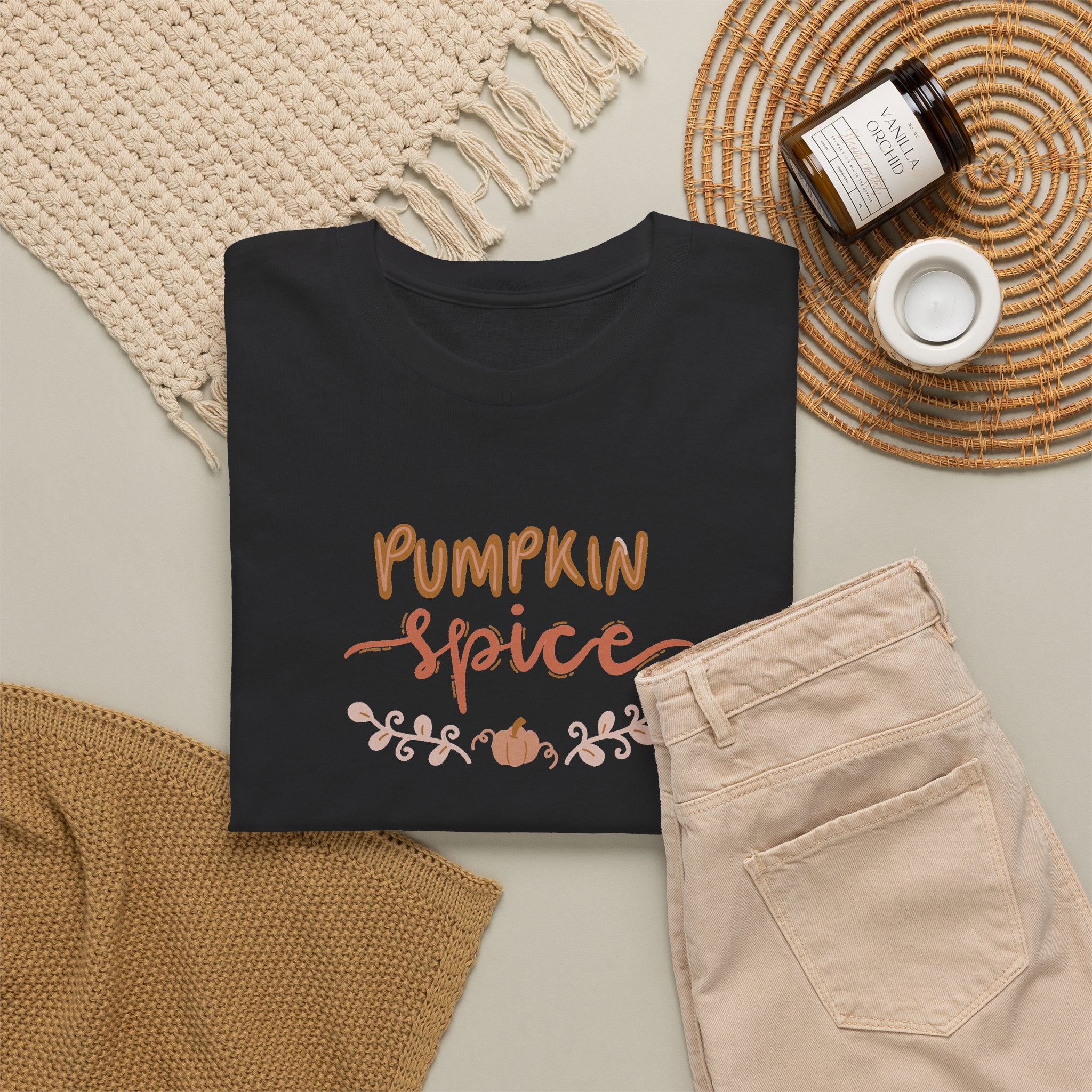 Pumpkin Spice Tee – Autumn Leaves Fall Graphic Shirt