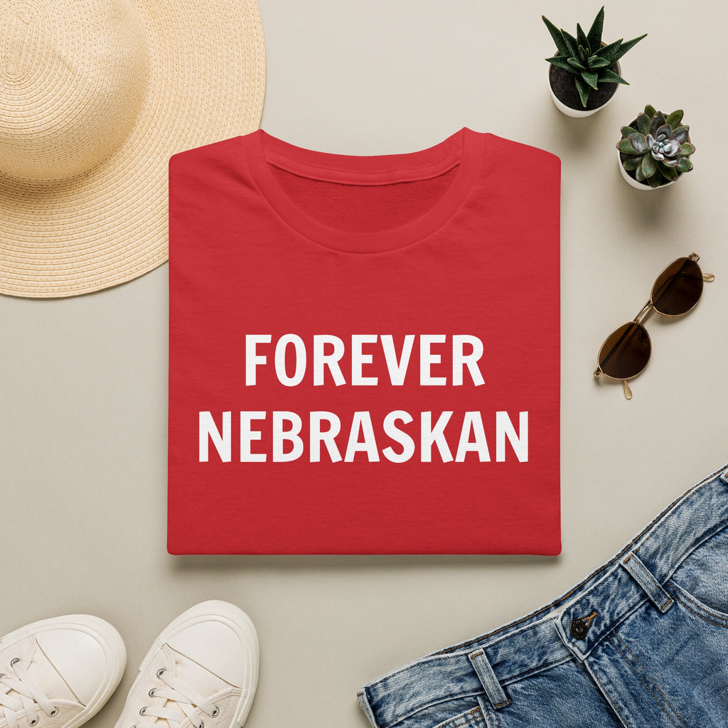 Forever Nebraskan T-Shirt — Retro Red State Pride Tee