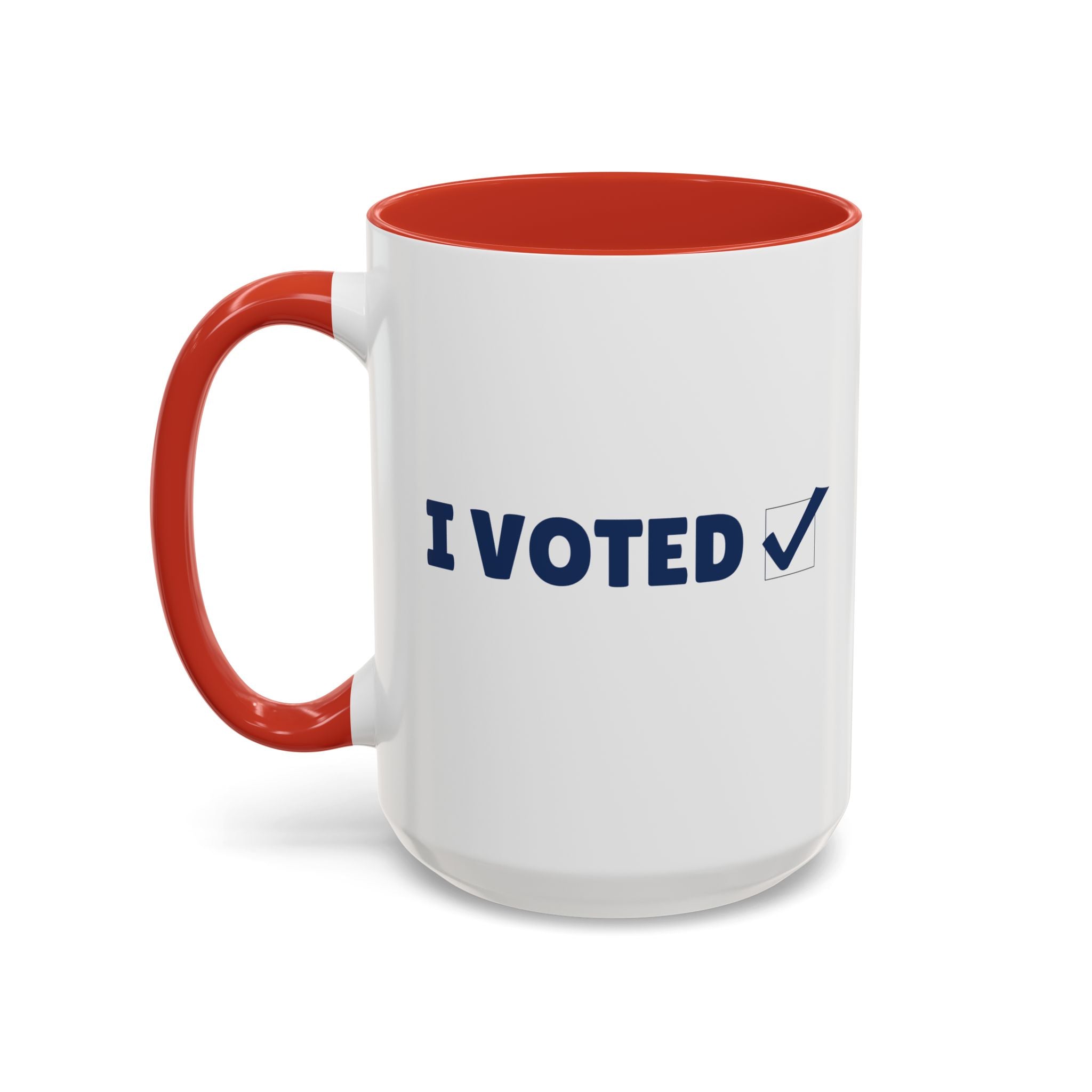 I Voted Navy Blue Design Coffee Mug (11, 15oz)