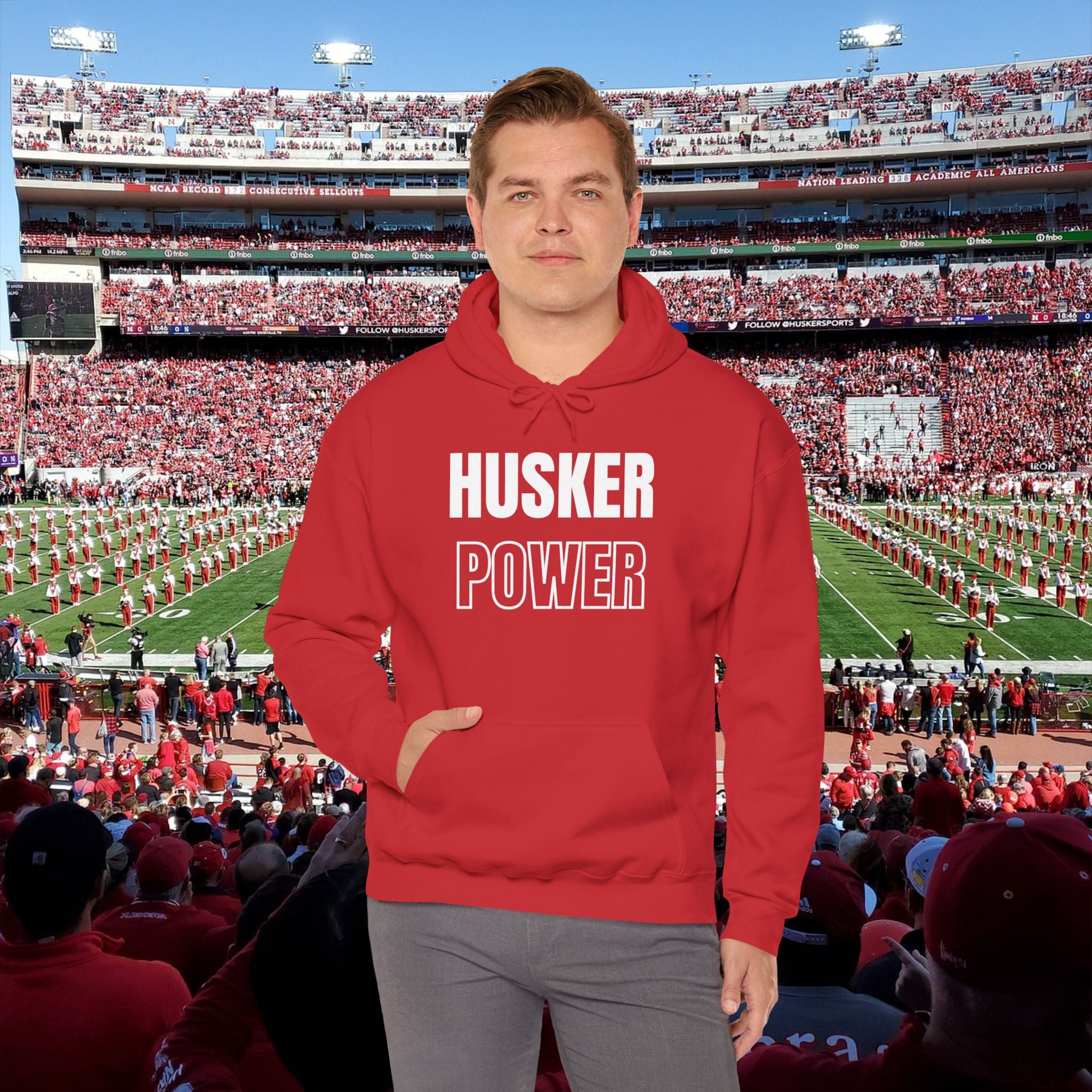 Husker Power Hoodie — College Team Pullover for Fans