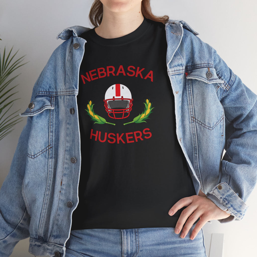 Nebraska Huskers Football Helmet T-Shirt — College Game Day Tee