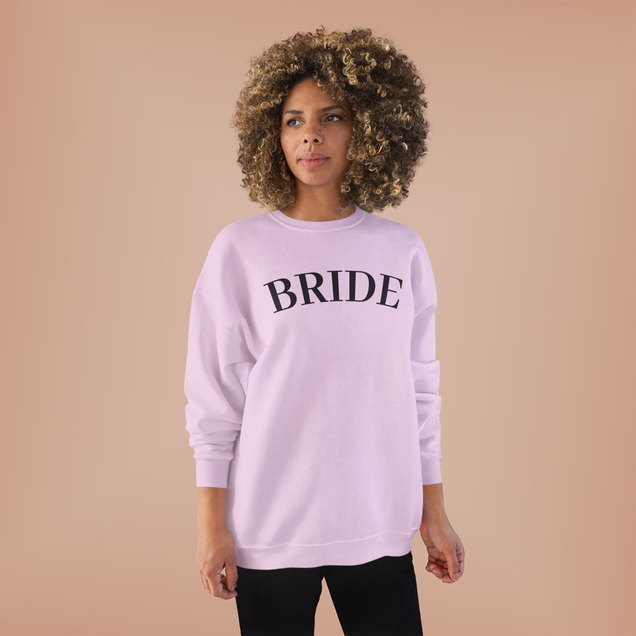 Bride Crewneck Sweatshirt — Minimal Bridal Pullover for Bachelorette & Wedding Prep