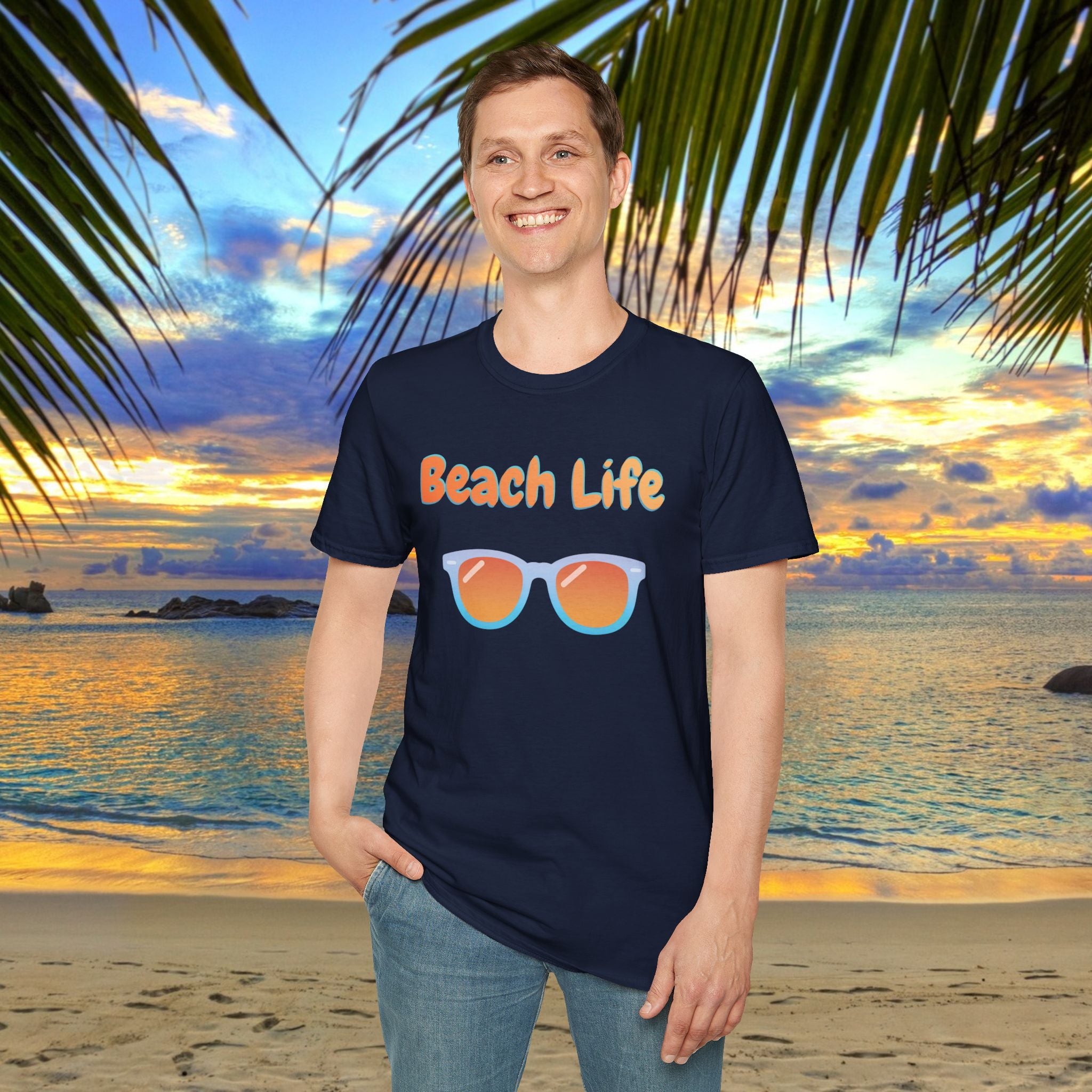 Beach Life T-Shirt — Retro Sunglasses Summer Tee