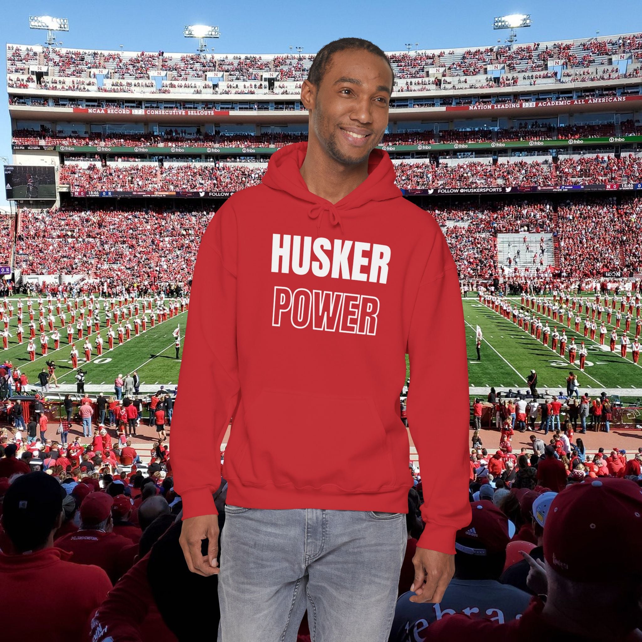 Husker Power Hoodie — College Team Pullover for Fans