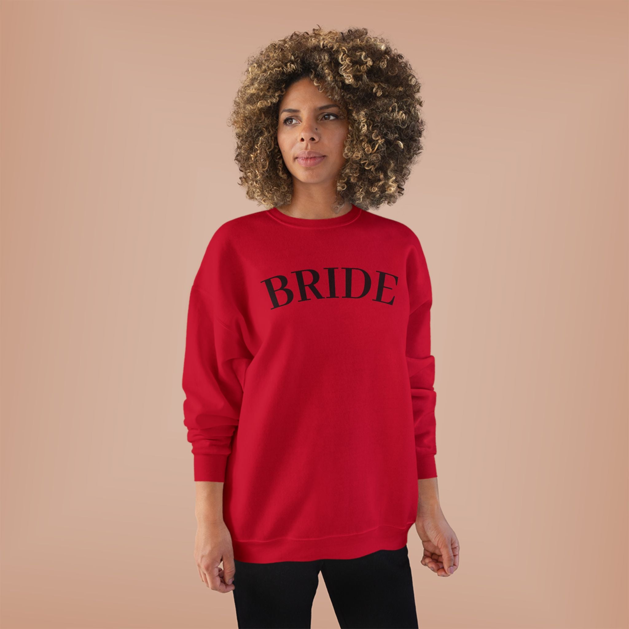 Bride Crewneck Sweatshirt — Minimal Bridal Pullover for Bachelorette & Wedding Prep