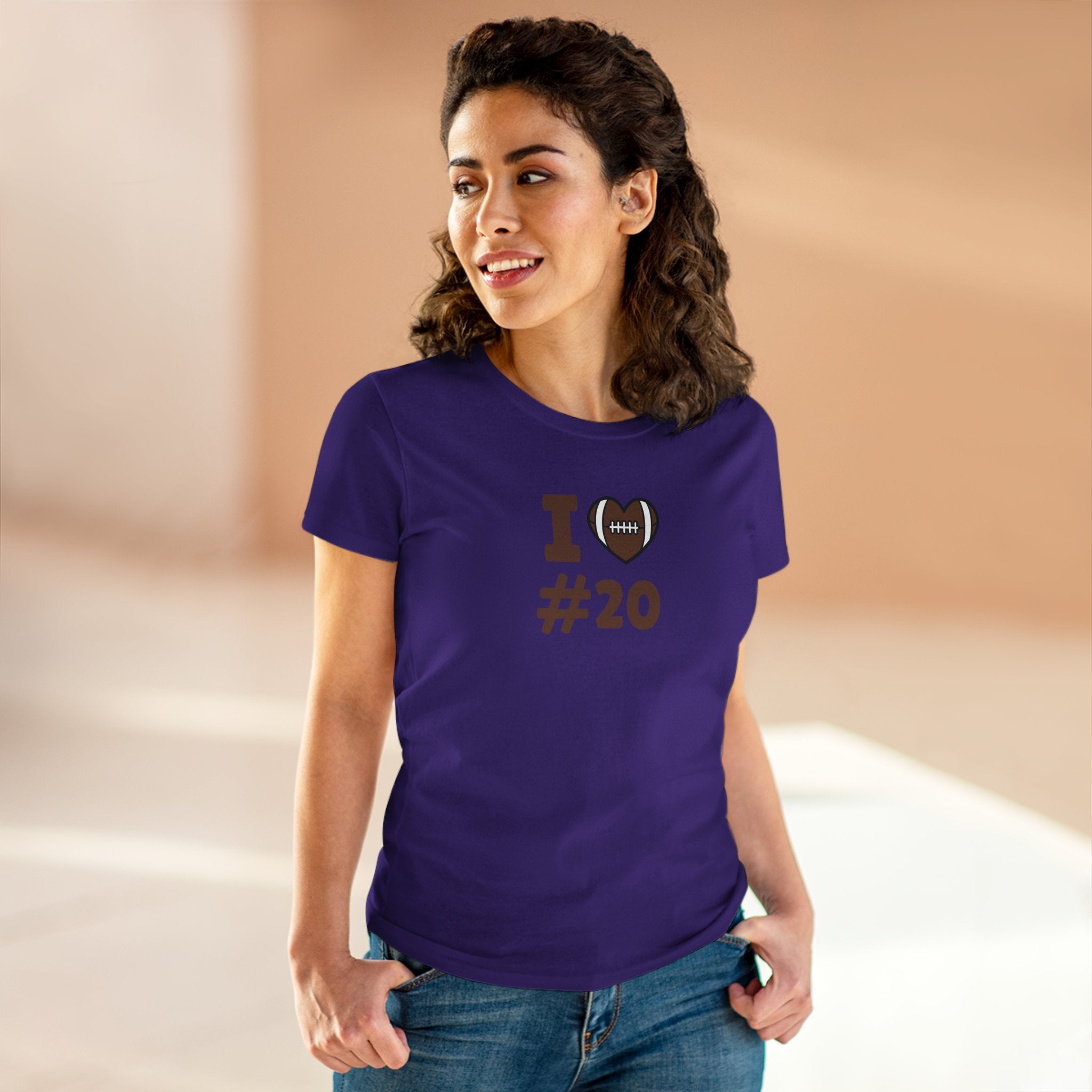PERSONALIZABLE - I  Heart #-- Women's Tee - Personalized Team Jersey Shirt