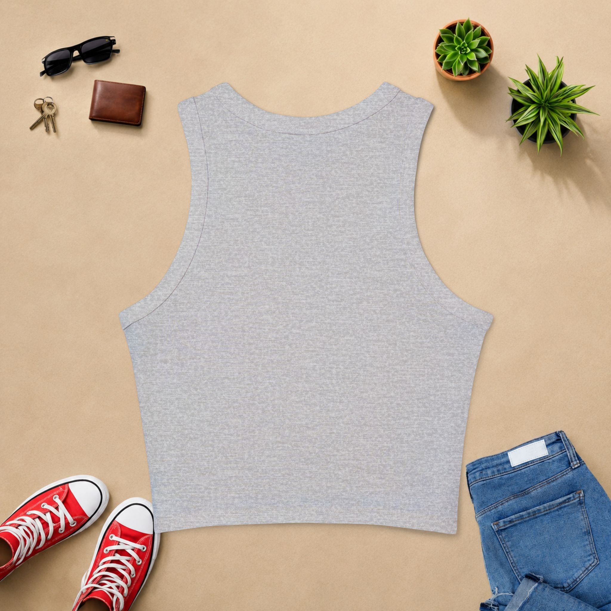 Coffee Cup Racerback Tank Top — Minimal Cute Coffee Graphic