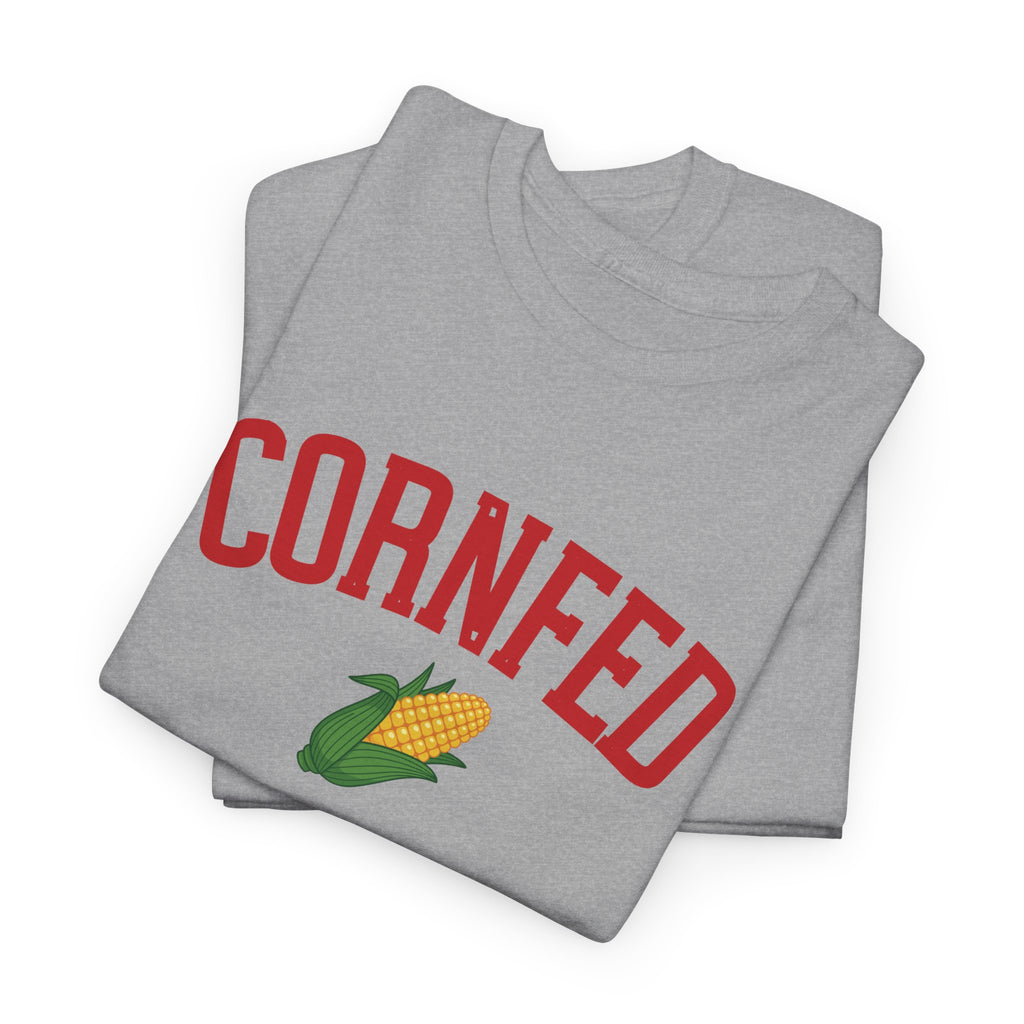 Cornfed Corn Tee — Retro Farm Graphic T-Shirt for Nebraska Fans