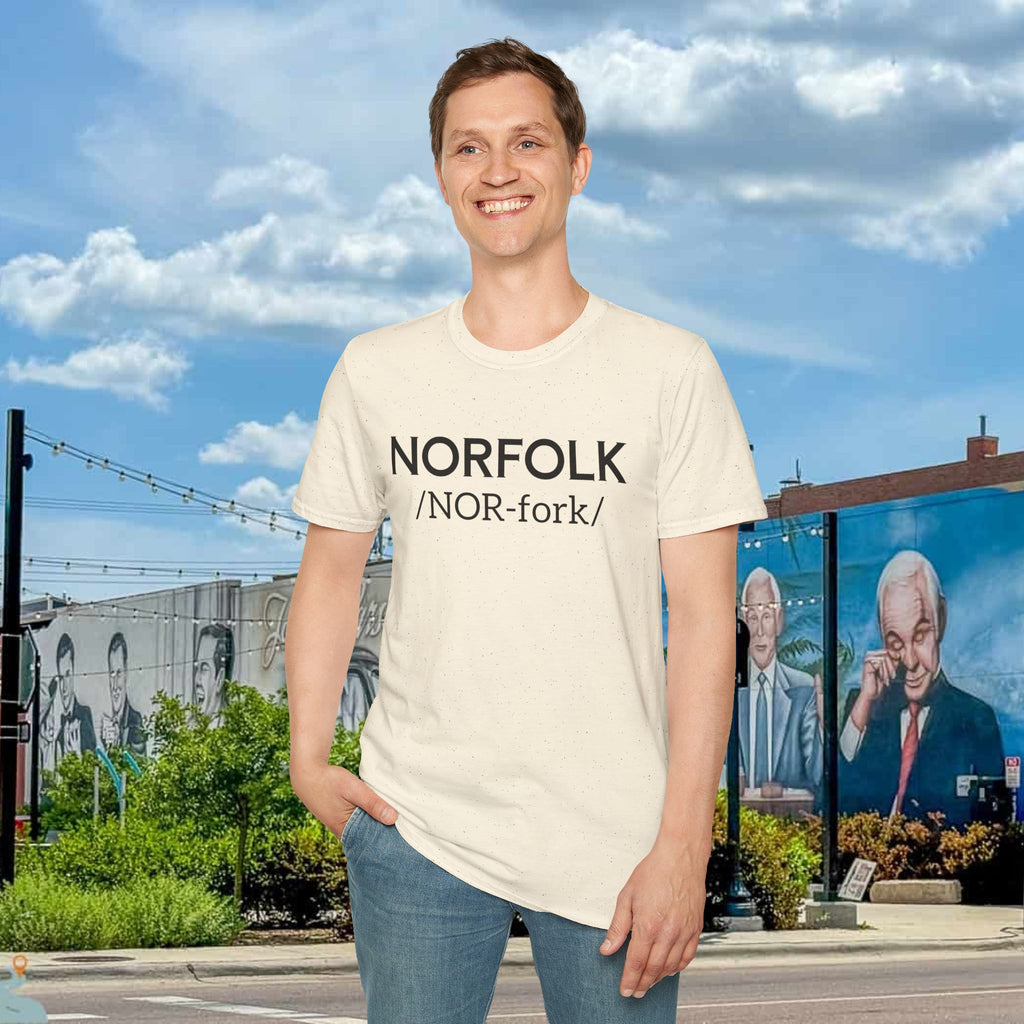 Norfolk Pronunciation T-Shirt — "NOR-fork" City Pride Tee