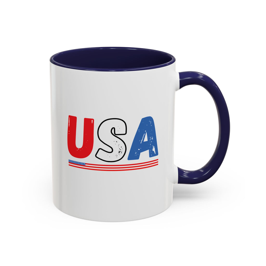 USA Red, White, and Blue Printed Coffee Mug (11, 15oz)