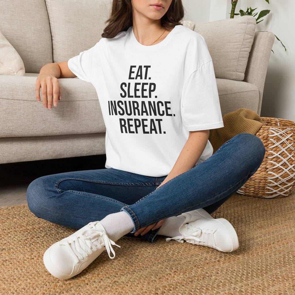 Eat. Sleep. Insurance. T-Shirt — Funny Insurance Agent Shirt for Professionals & Gift