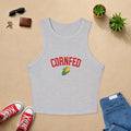 Cornfed Racer Tank Top – Retro Corn Graphic Crop Tank for Women