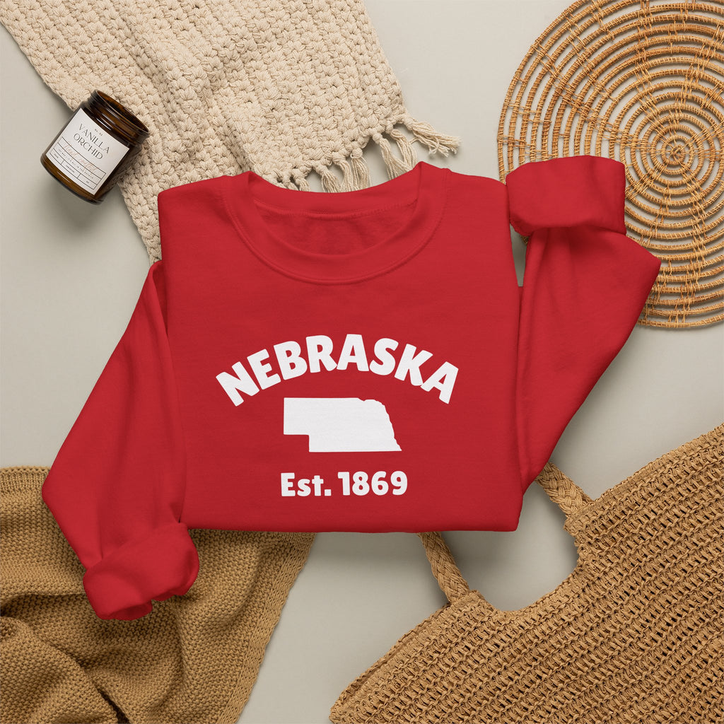 Nebraska State Crewneck Sweatshirt — Est. 1869