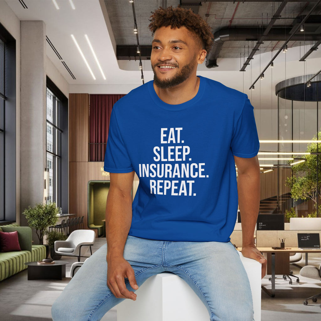 Eat. Sleep. Insurance. T-Shirt — Funny Insurance Agent Shirt for Professionals & Gift
