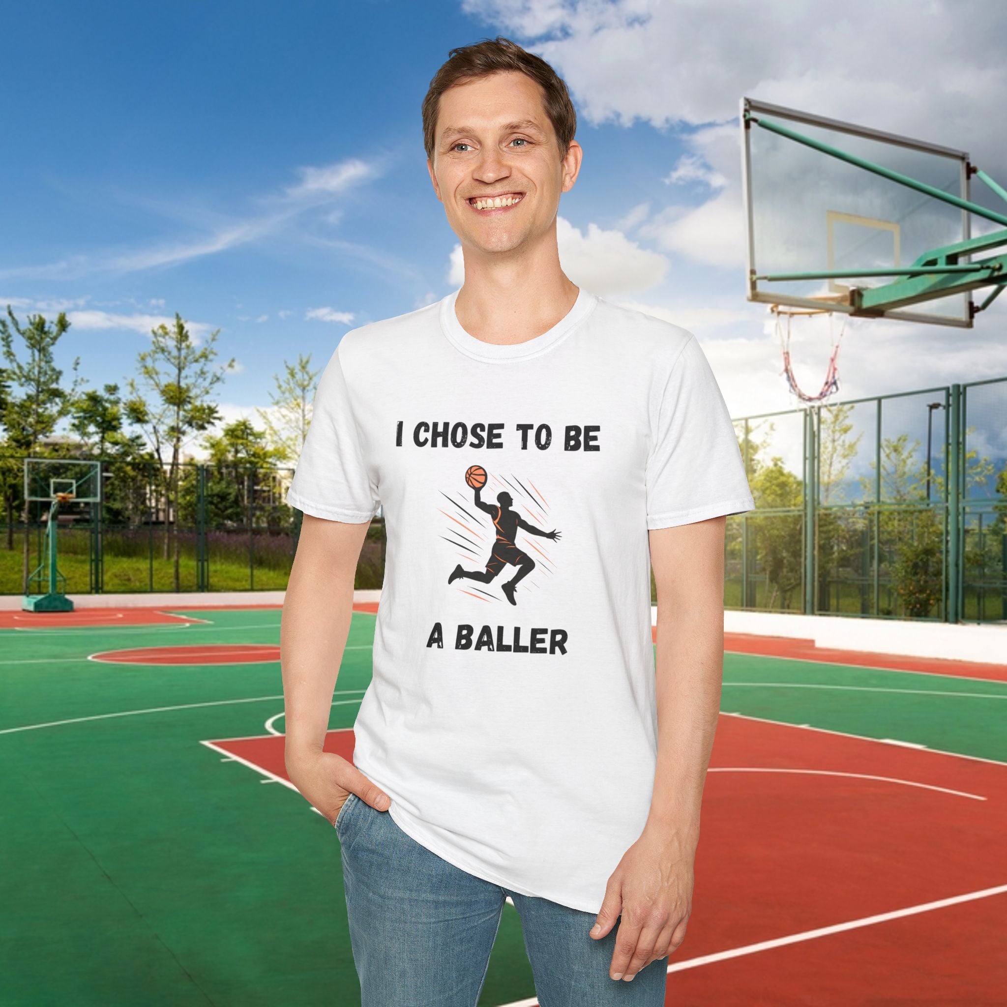 Basketball T-Shirt — "I Chose to Be a Baller" Motivational Tee