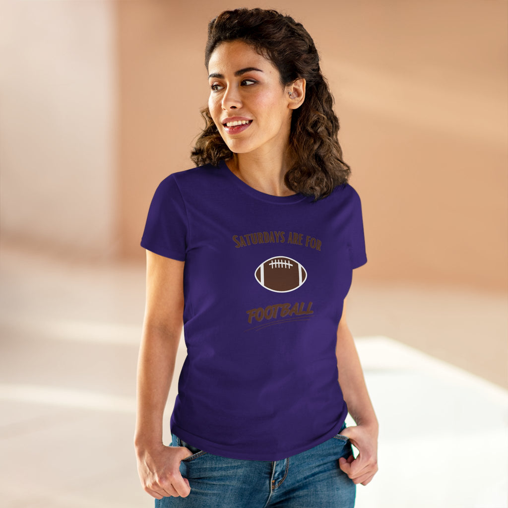 Saturdays Are For Football Tee — Women’s Football Graphic Shirt