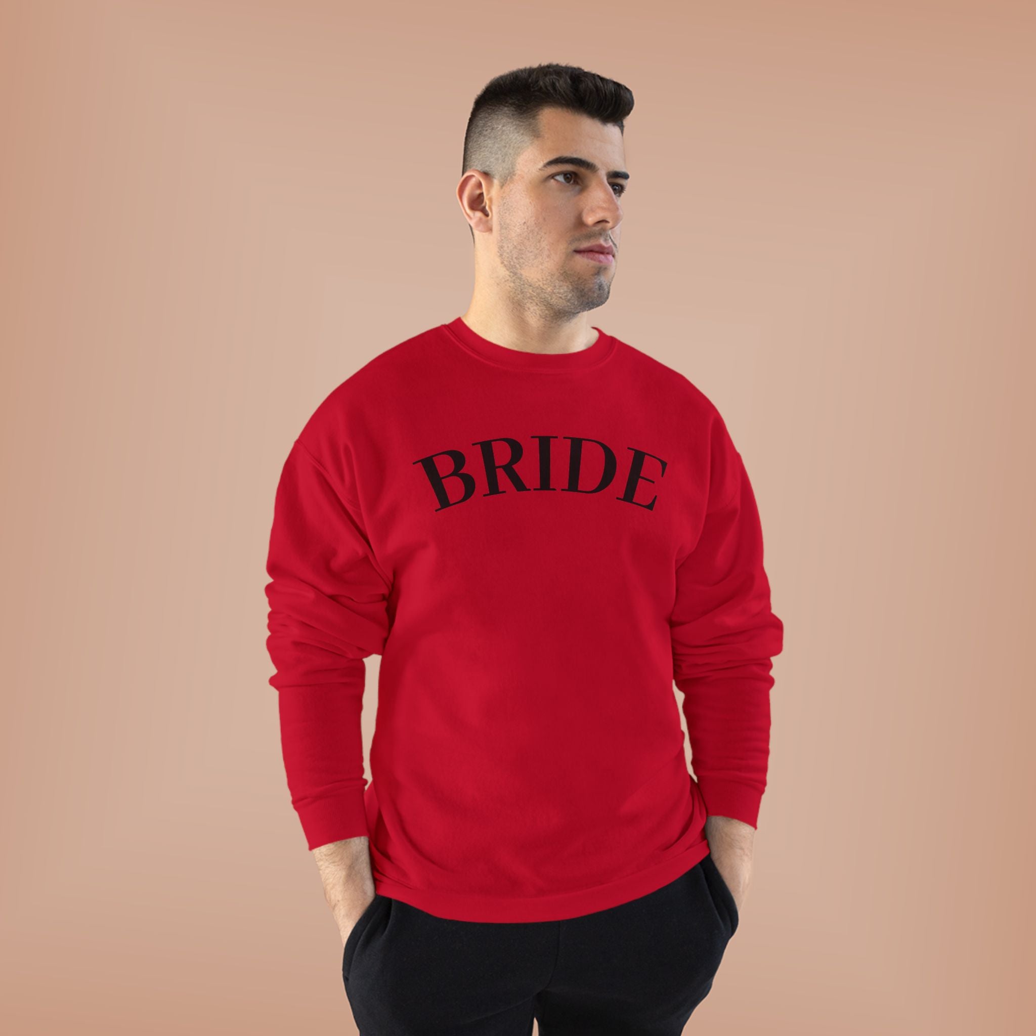 Bride Crewneck Sweatshirt — Minimal Bridal Pullover for Bachelorette & Wedding Prep