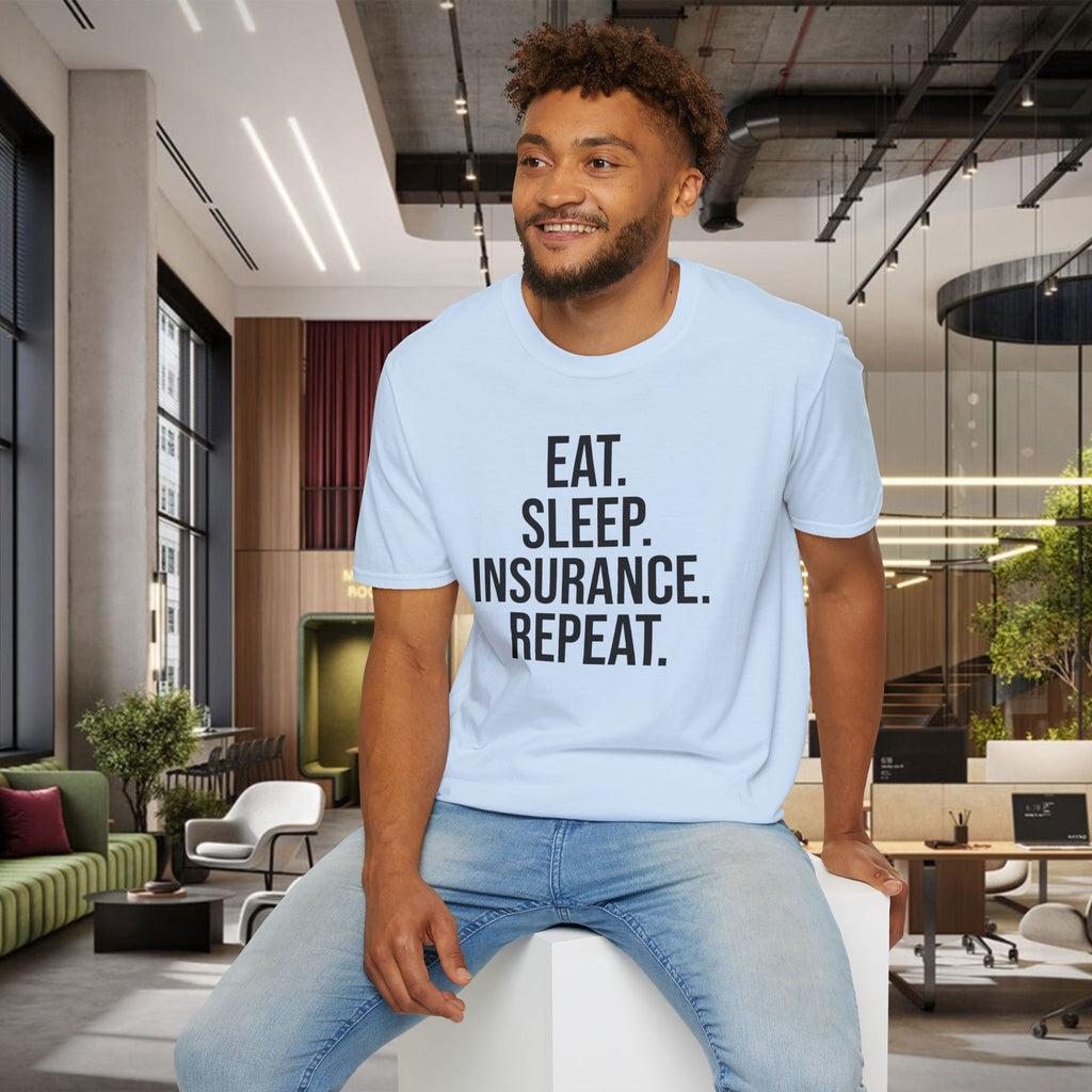 Eat. Sleep. Insurance. T-Shirt — Funny Insurance Agent Shirt for Professionals & Gift