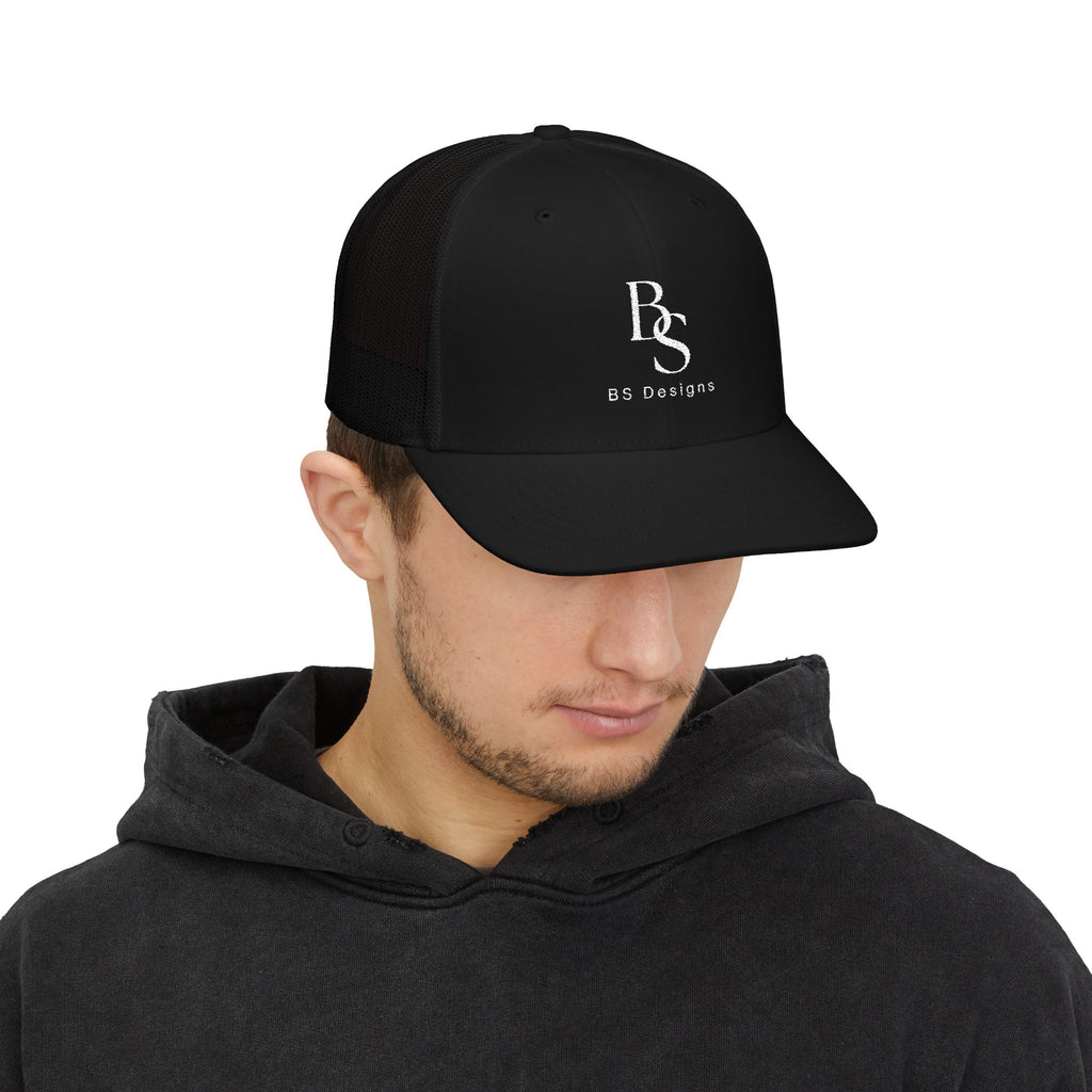 Embroidered BS Designs Snapback Trucker Cap