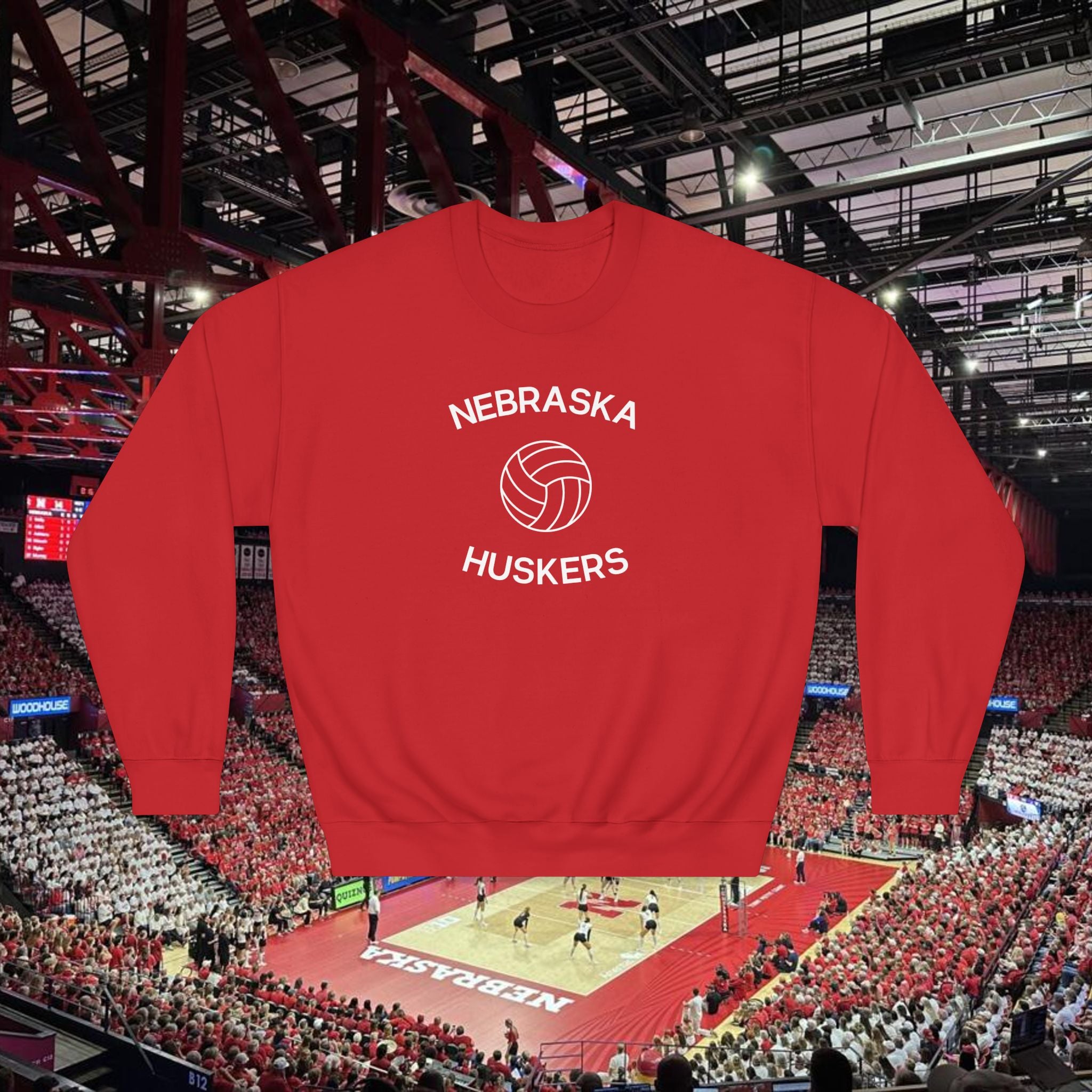 Nebraska Huskers Volleyball Crewneck Sweatshirt
