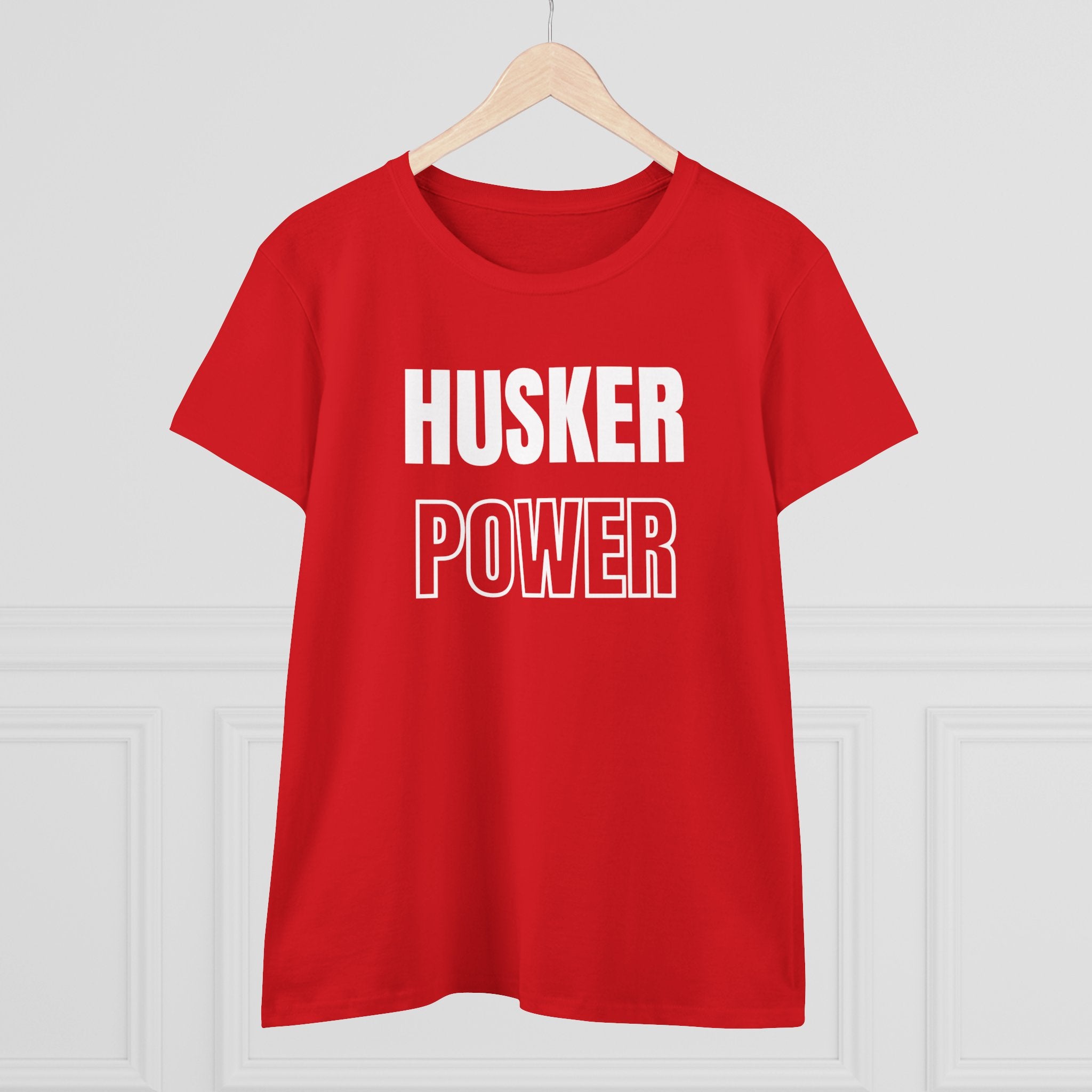 Husker Power Women's T‑Shirt — Bold Red Fan Tee