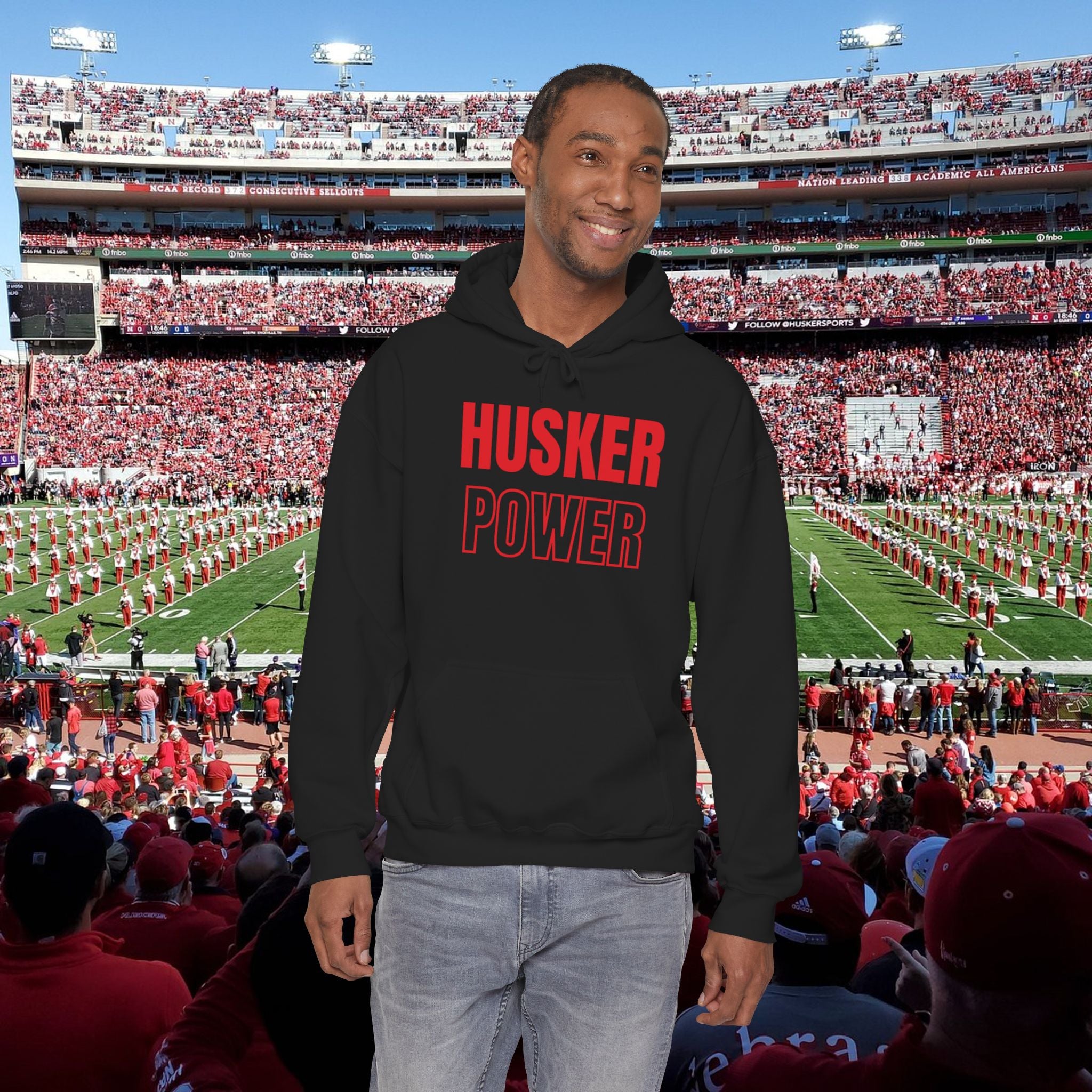 Husker Power Hoodie — College Team Pullover for Fans