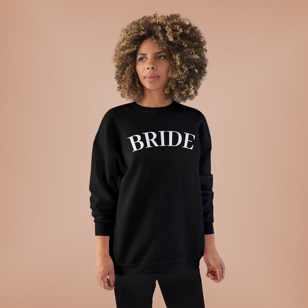 Bride Crewneck Sweatshirt — Minimal Bridal Pullover for Bachelorette & Wedding Prep
