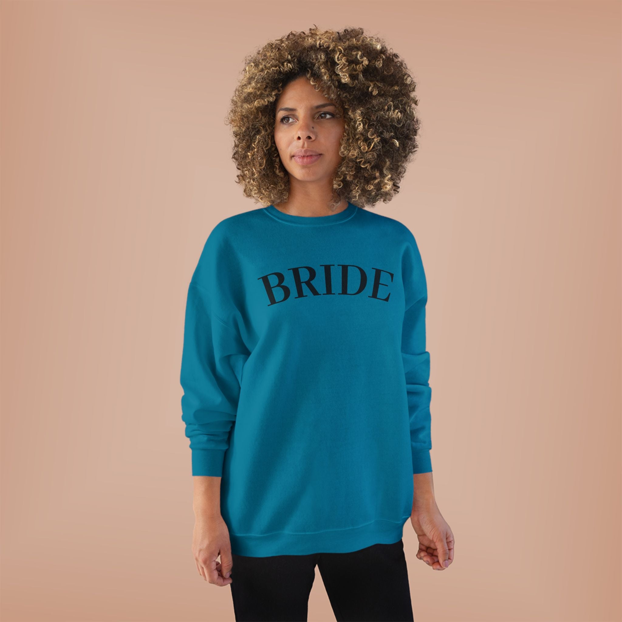 Bride Crewneck Sweatshirt — Minimal Bridal Pullover for Bachelorette & Wedding Prep